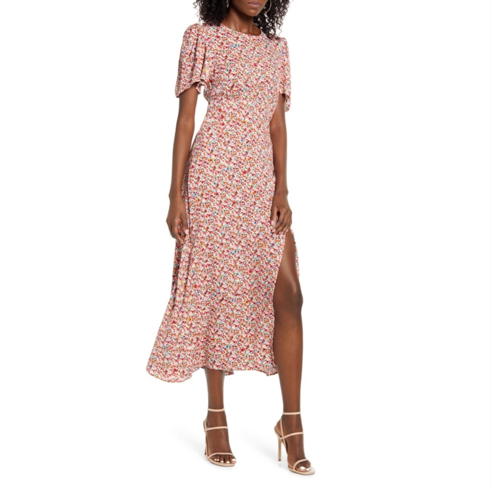 AFRM Jamie Multicolor Floral Midi Dress